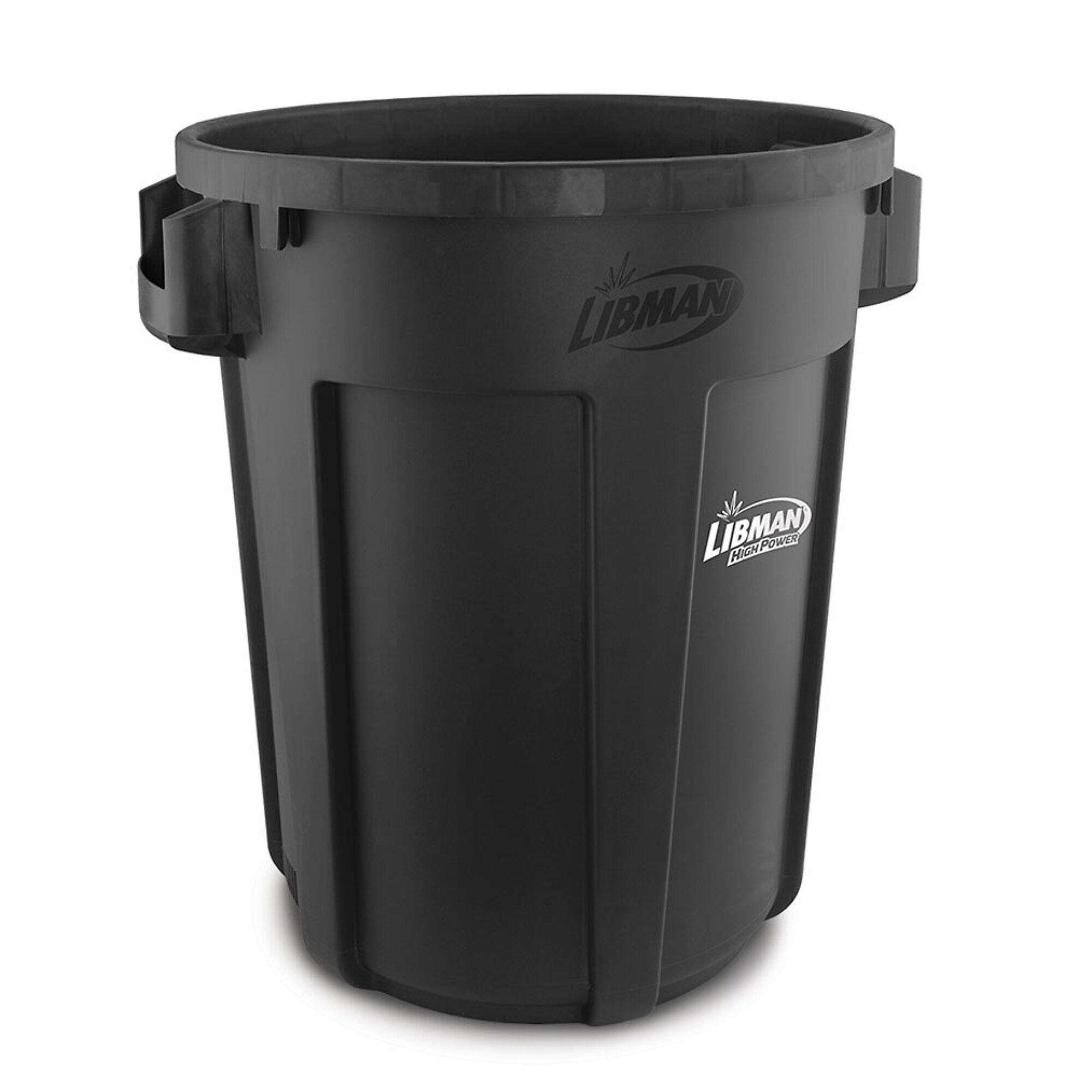 Libman Commercial, 32-Gallon Trash Can Black 6PK, Model# 1570 6PK